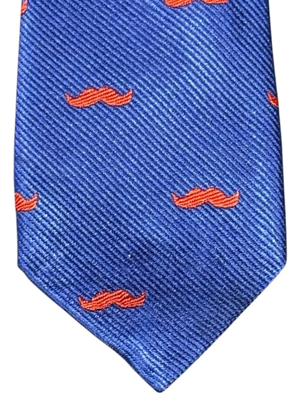 J.Crew Crewcuts Kids Silk Necktie Navy Red Mustache Print Boys Size 2-7